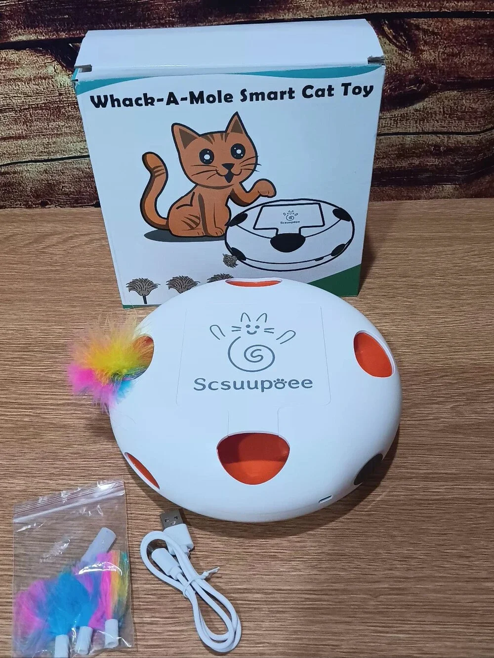Scsuupöee Whack-A-Mole Smart Cat Toy